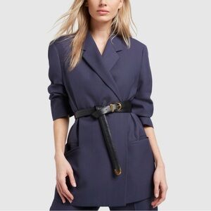 KHAITE Brooke Double Wrap Belt in Cream